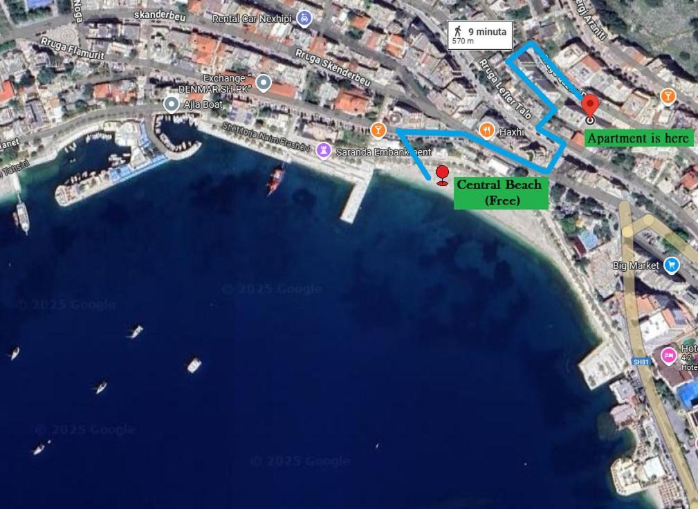Bay View Apartment Sarandë Esterno foto